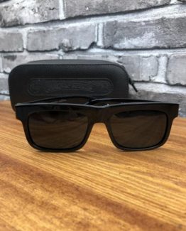 Мужские брендовые квадратные очки Chrome Hearts черные фото