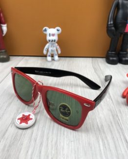 Мужские квадратные брендовые очки Ray Ban красные фото
