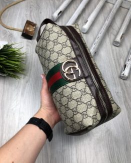 Мужская сумка для ношения в руках Gucci коричневая 000.4172 фото