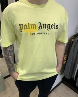 Мужская футболка PALM ANGELS желтая 000.5121 фото