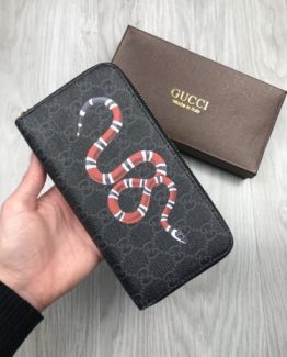 Бумажник брендовый Gucci серый 000.4641 фото