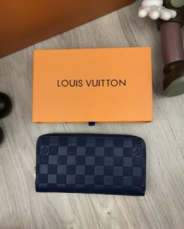 Бумажник брендовый Louis Vuitton синий 000.4692 фото