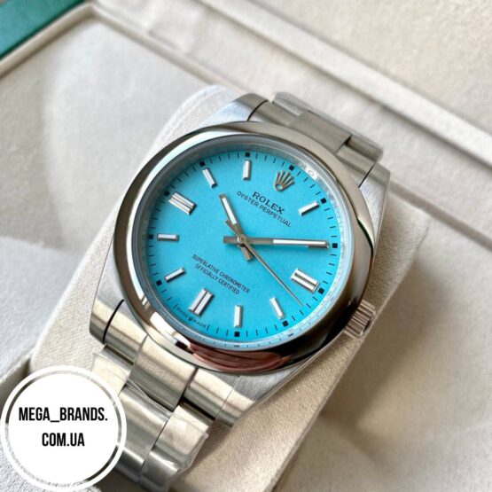 Механические часы Rolex Oyster Perpetual Tiffany 41 mm AAA мужские наручные часы