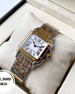 Женские механические часы Cartier Panthère de Cartier silver gold 27 наручные