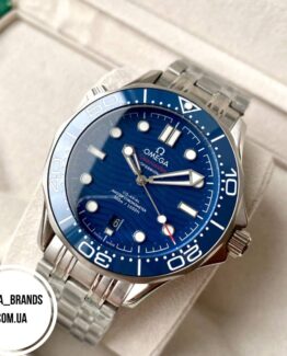 Omega Seamaster Professional Silver Blue AAA — мужские наручные часы механические